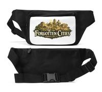 Ancient Ruins and Mystical Lost Cities Unisex Waist Bag Black