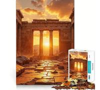 Ancient Ruins at Sunset 1000 Jigsaw Puzzle Cognitive Fun Play Clean Cut Sturdy Components Quiet Time Mind Exercise at Home (50x75cm)
