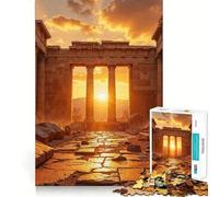 Ancient Ruins at Sunset 1000 Piece Teenager Puzzles Cognitive Train Game Zero Gap Compact Fun for Family Game Time (38x26cm)