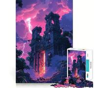 Ancient Ruins at Sunset Adults 1000 Piece Jigsaw Puzzle Focus Memory Game Zero Gap Compact Fun for Family Game Time (38x26cm)
