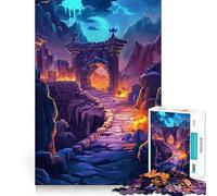 Ancient Ruins Gateway 1000 Piece Adult Puzzles Mental Focus Game High Accuracy Cutting Craft Bonding Activity for Loved Ones (50x75cm)