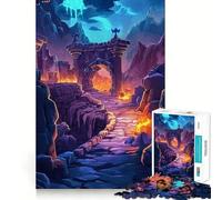 Ancient Ruins Gateway Jigsaw Puzzle1000 Pieces Thinking Skill Game Seamless Fit Precise Pieces Family Fun Night Activity (38x52cm)