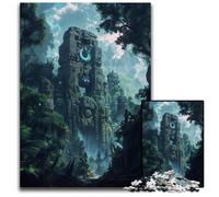 Ancient Ruins in Jungle JigsawPuzzle 1000 Pieces for Adults Jigsaw Puzzles Birthday Gift Idea Challenging Brain Teaser Game 1000 PCS(38x26cm)