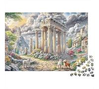 Ancient Ruins Scene 1000 PieceJigsaw Puzzle for Adults PuzzlesEducationalAthens Temple Game Challenging PuzzlesPuzzle Game for The Whole for Women, Gifts for Men70x50cm/1000pcs