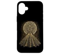 Ancient Sacred Mayan Aztec Calendar Pyramid Geometry Case for iPhone 16 Plus
