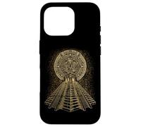 Ancient Sacred Mayan Aztec Calendar Pyramid Geometry Case for iPhone 16 Pro