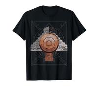 Ancient Sacred Mayan Aztec Calendar Pyramid Geometry T-Shirt