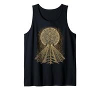 Ancient Sacred Mayan Aztec Calendar Pyramid Geometry Tank Top