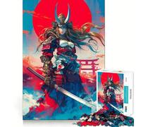 Ancient Samurai Heroine Adults 1000 Pieces Puzzle Mental Focus Game Premium Laser Cut Quality Family Fun Night Activity (38x52cm)