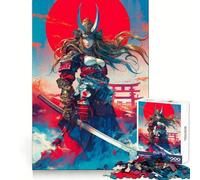Ancient Samurai Heroine Jigsaw Puzzles 1000 Pieces for Teenagers Sharp Memory Calm Leisure Neat Edges Festive Gift (38x26cm)