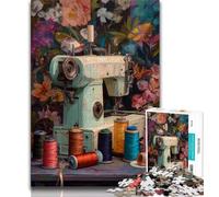 Ancient Sewing Machine 1000 Piece Jigsaw Puzzles for Teenagers,Decompressing Intellectual Educational Toy Great Gifts And Toys (75x50cm)