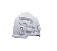 Ancient Shang Dynasty Bronze-Style Helmet Replica | Wearable Model for, Display & DIY | Historical Armour(Helmet white mold)