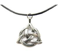 Ancient Silver Celtic Knot Necklace,Celtic Triangle Necklace,Irish Circle of Life Jewelry