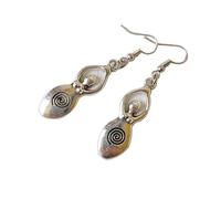 Ancient Silver Fertility Goddess Mother Earrings - Pagan - Spiritual Earrings