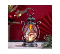 (Ancient Silver Snowman) Christmas decorations retro portable lantern creative gift party desktop ornaments Christmas tree pendant