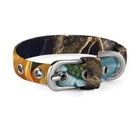 Ancient Skull and Flowers Dog Collar, Soft Comfortable Pet Collar for Small & Medium Dogs, Adjustable Durable Cat Collars for Puppies