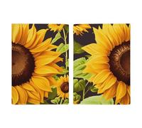 Ancient Skull And Flowers Passport Wallet Travel Passport Holder Pu Passport Cover Slim Card Case Cover for Women Men Leather Holder Case Travelling Essentials, Beautiful sunflower, 20.3x13.8cm