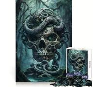 Ancient Skull Snake Symbol Jigsaw Puzzles 1000 Piece for Teenagers Recall Skill Happy Idle Time Crisp Edges (38x52cm)