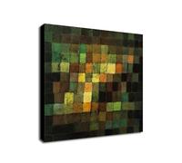 Ancient Sound - Bauhaus Abstract Wall Art by Paul Klee - Wrapped Framed Canvas Wall Art (38 x 38 inch / 96cm x 96 cm)