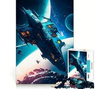 Ancient Spacecraft 1000 Piece Jigsaw Brain Skill Game High Precision Die Cut Fascinating Hobby for Idle Moments (38x52cm)
