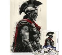 Ancient Spartan Warrior 1000 Piece Jigsaws for Adults Puzzle Stimulate Active Brain And Mind Gentle Relaxing Fun Activity (38x52cm)