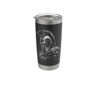 Ancient Spartan Warrior Helmet Historic Battle Stainless Steel Insulated Tumbler