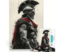 Ancient Spartan Warrior Jigsaw Puzzle 1000 Piece Mental Exercise Fun Seamless Fit Precise Pieces Engaging Way to Pass Free Hours (38x52cm)
