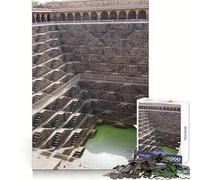 Ancient Stepwell Architecture for Adults 1000 Piece Jigsaw Puzzle Sharp Recall Calm Recreation Uniform Cut Festive Present (38x52cm)