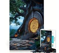Ancient Stone Gateway Adult Jigsaw1000 Pieces Cognitive Train Game Tight Interlock No Gaps Calming Mental Break Activity (50x75cm)