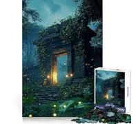 Ancient Stone Gateway Jigsaw 1000 Pieces for Teenagers Mind Recall Pleasant Downtime Firm Interlock Unique Xmas Gift (38x26cm)