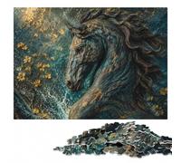 Ancient Stone Horse Head Carving Jigsaw Puzzle for Adults, 1000 Pieces | A screen-free tabletop activity - focused tabletop leisure in spare time.