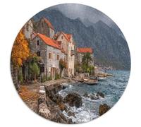 Ancient Stone House Jigsaw Puzzles Mediterranean Style Challenge Toy Educational Games Home Decoration for Adults& Teenager Age 14 Years Up 1000pcs (67.5x67.5cm)