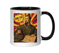 Ancient Strategy and Military Wisdom Ceramic Tea Coffee Mug Black