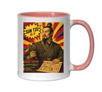 Ancient Strategy and Military Wisdom Ceramic Tea Coffee Mug Pink
