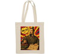 Ancient Strategy and Military Wisdom Natural Cotton Tote Bag White
