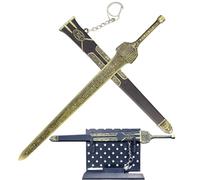 Ancient Style Xuanyuan Sword Letter Opener with Display Stand, Oriental Envelope Slitter, Retro Desk Decor & Gift for Asian Culture Enthusiasts & Collectors