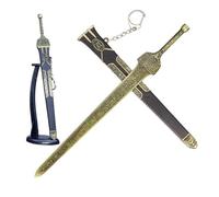 Ancient Style Xuanyuan Sword Letter Opener with Display Stand, Oriental Envelope Slitter, Retro Desk Decor & Gift for Asian Culture Enthusiasts & Collectors