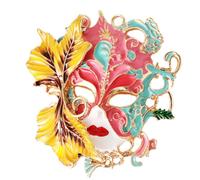 Ancient Styles Metal Brooch Cultural Artistic Ornament with Antique Finish Perfect for Outfit Enhancement with Oil Detail and Crystal Diamonds