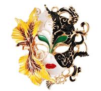 Ancient Styles Metal Brooch Cultural Artistic Ornament with Antique Finish Perfect for Outfit Enhancement with Oil Detail and Crystal Diamonds