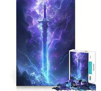 Ancient Sword 1000-piece Jigsaw Puzzles Think Exercise Game Tight Interlock No Gaps Interactive Brain Challenge for Home (38x52cm)