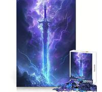 Ancient Sword Jigsaw Puzzle for Adults 1000 Pieces Memory Training Quiet Recreation Flawless Cut Holiday Treat (50x75cm)