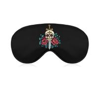 Ancient Sword Skull Sleep Mask Adjustable Eye Mask Blindfold Eye Cover Sleeping Mask for Home Travel