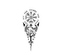 Ancient symbols Temporary Tattoo,Lasts To 15 Days New Technology Magic Waterproof Semi Permanent Sticker.