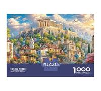 Ancient Temple 1000 Pieces Sturdy Cardboard Classic Jigsaw Puzzle Town Landscape for Jigsaw Puzzle Collectors, Logic Skill Puzzle, Party Puzzle Game, Best Gift for Puzzle Lovers 70x50cm/1000pcs