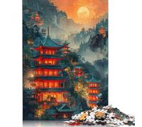 Ancient Temple at Night 1000 Pieces Jigsaw Puzzle for Adults, Teens And Jigsaw Puzzles, 1000 Piece Family Games Jigsaw Challenge Toy 1000pcs (75x50cm)