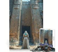 Ancient Temple Entrance Jigsaw 1000 Pieces for Teenagers Mind Power Quiet Enjoyment Uniform Edges Holiday Treat (38x52cm)