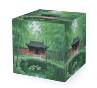 Ancient Temple in Bamboo Forest Magic Cube,The Original 3x3 Cube,Speed Cube Problem-Solving Brain Teaser,Easy Turning Sensory Puzzle Toy,Sensory Stress Relief Form Fidget Toys