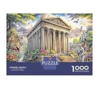 Ancient Temple in Fantasy 1000 Pieces Jigsaw Puzzle Set Historical Art Classic Jigsaw Puzzle Sturdy Cardboard Couple Puzzle Partners Ultra Difficult Home Activity 70x50cm/1000pc