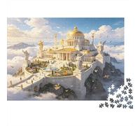Ancient Temple in the Clouds 1000 Piece Jigsaw Puzzle Paper for Adults Classical Architecture Relaxation Focus Gift Home Decor Family 38x26cm/1000pcs