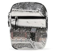 Ancient Temple in The Mountains Crossbody Bag Unisex,Sling Bag with Adjustable Strap And Zip,Shoulder Bags for Work Travel